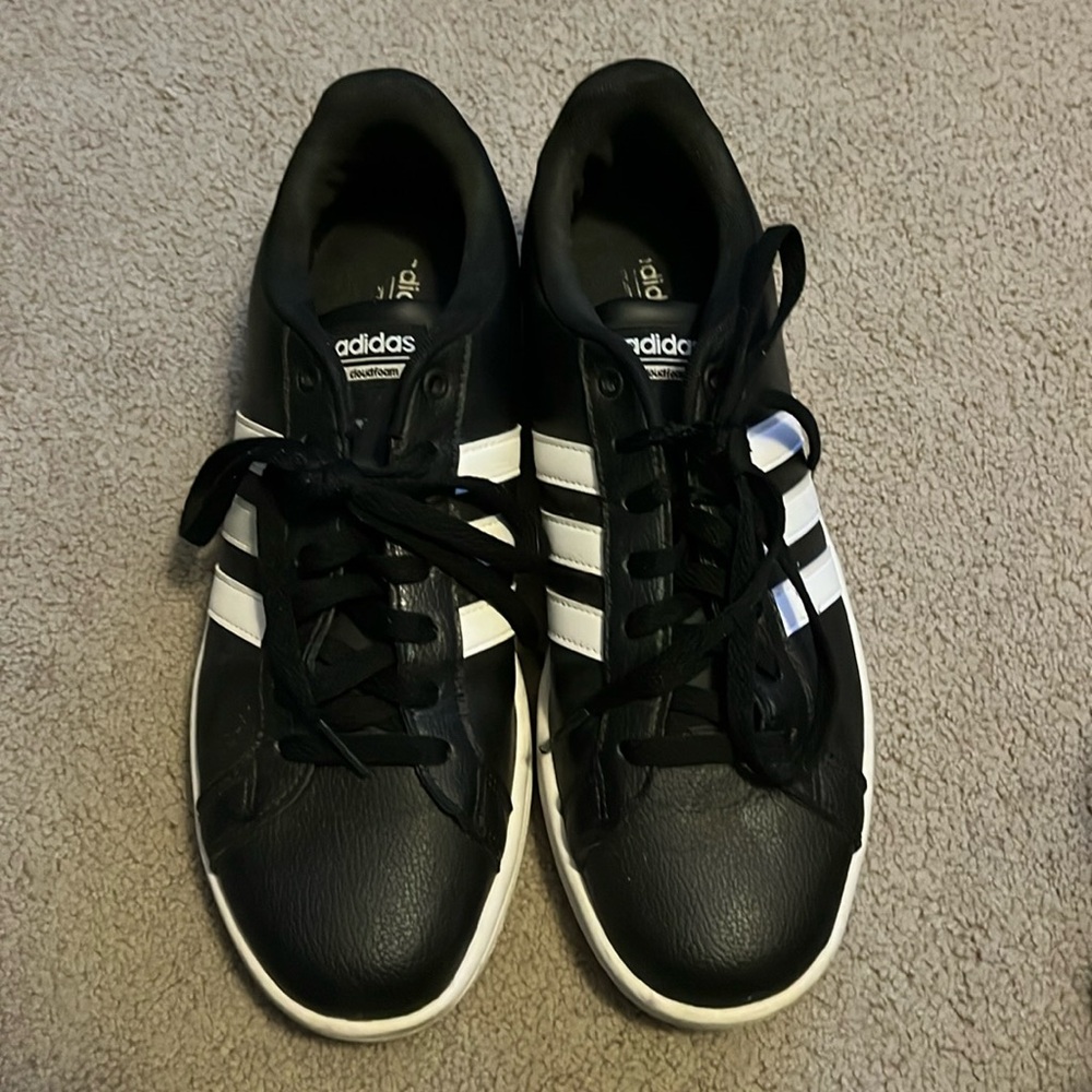 adidas Black and White Athletic Shoes
